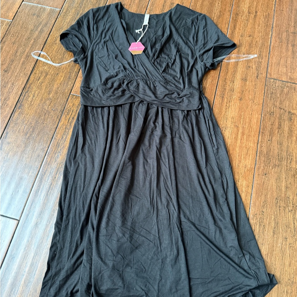 Pinkblush black maternity dress